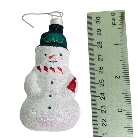 28 Christmas Ornaments Snow Theme & Bells Snowman Snowflakes Stars 28 pc lot - Picture 5 of 12